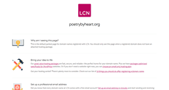 Desktop Screenshot of poetrybyheart.org